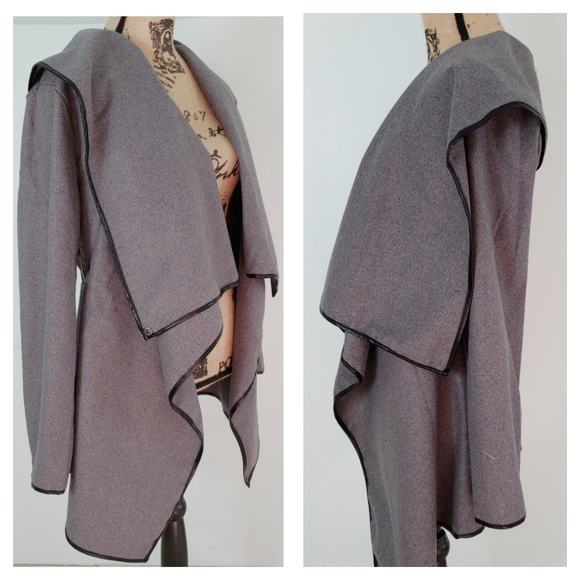 Cowl Neck Parka Cardigan - Picture 7 of 8